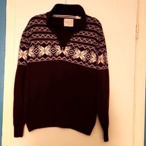 Mens  Sweater Weatherproof Vintage Heavyweight Quarter Zip Pullover size X Large